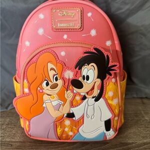A Goofy Movie Max and Roxanne Dandelion Loungefly Backpack NWT